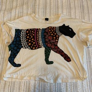 Jaguar design crop top